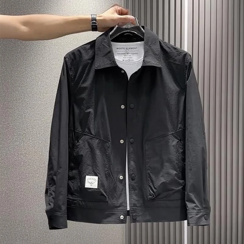 【TQUX官方正品】工装外套男春秋款简约舒适帅气修身休闲 薄款男