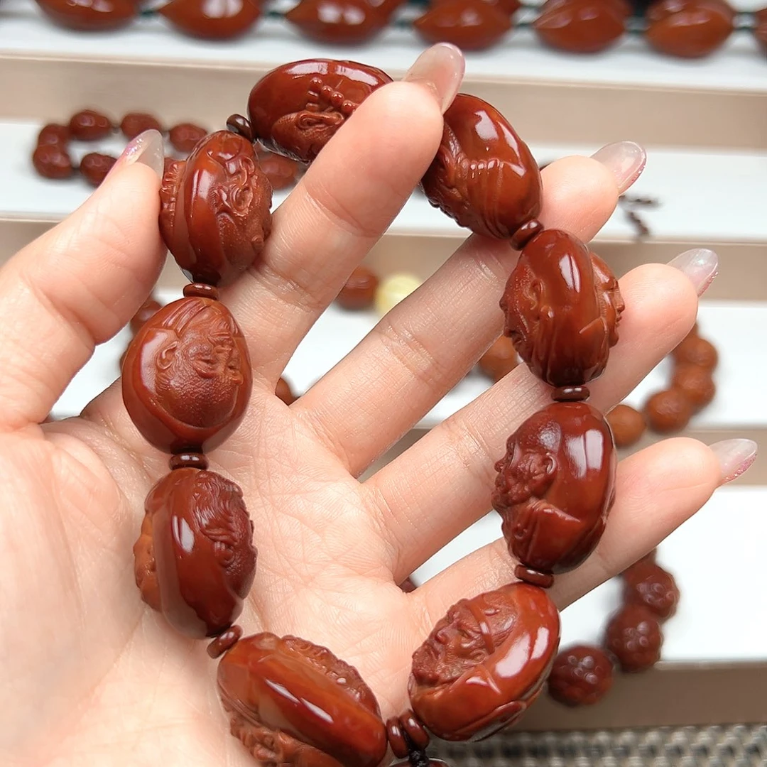 天***道橄榄核手串十八罗汉