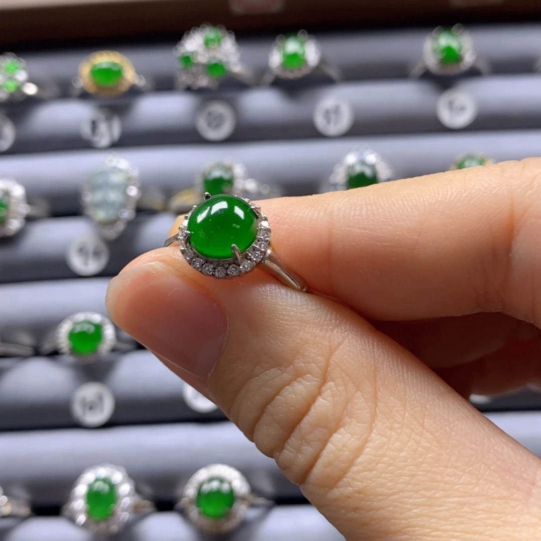 颈饰银S925镶嵌翡翠104号