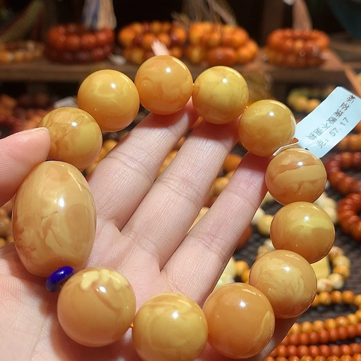 蜜蜡未镶嵌手串蜜蜡手串