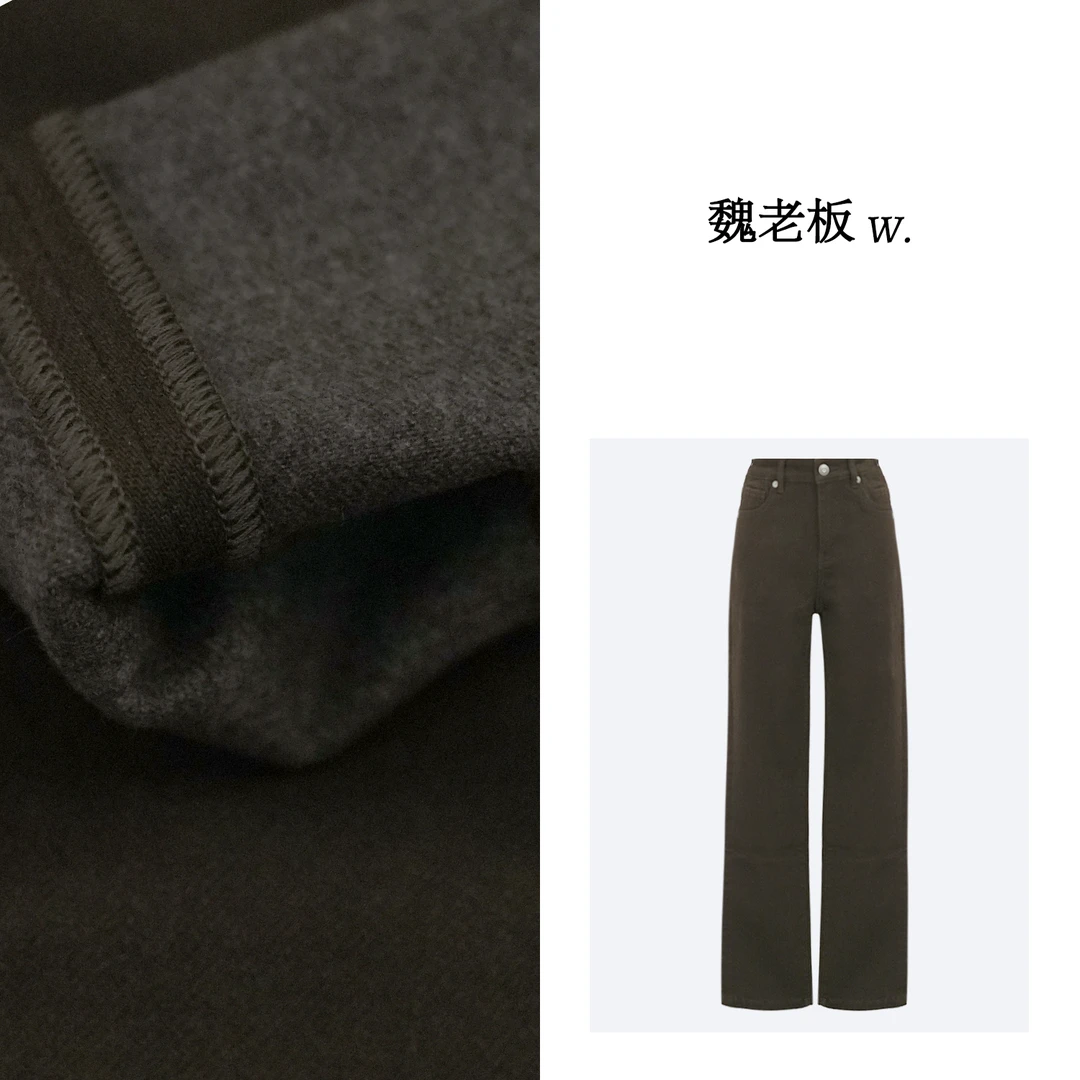 W.Diva【破局者】春季赤耳丹宁绒保暖显瘦百搭抓绒牛仔裤4KDM15070