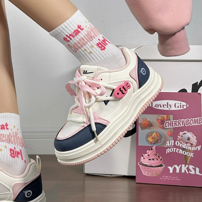 回力原创小鱼网面透气板鞋女2025夏季百搭面包鞋小众学生小白鞋女