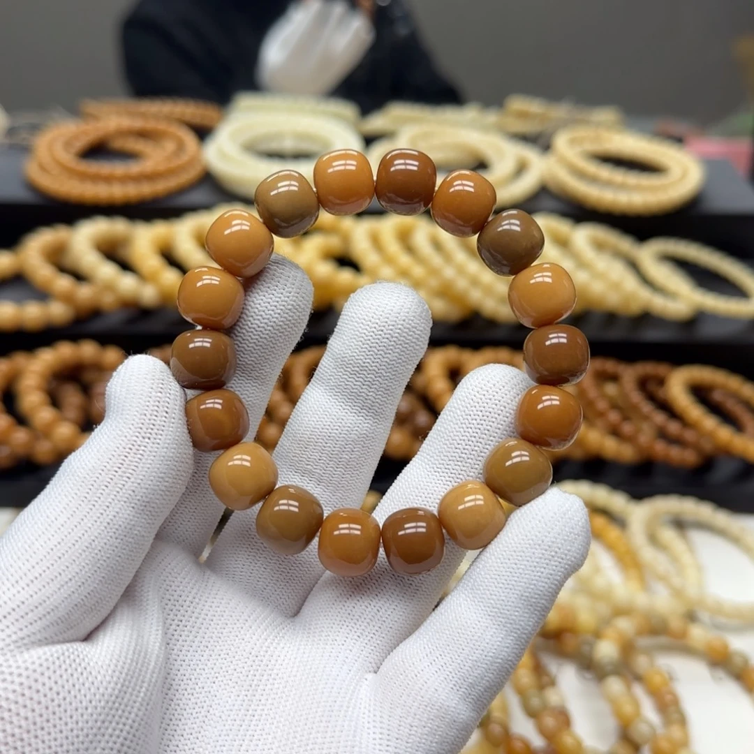 手串菩提根/象牙果12×13 11年 太妃糖 鬼工