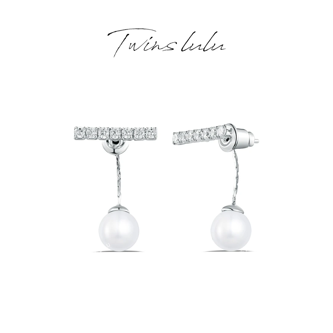 TWINS LULU 流光风秋上新法国百搭温柔气质简约一字耳环TSL901