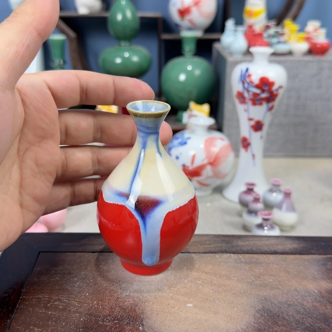 陶瓷手工小花器摆件