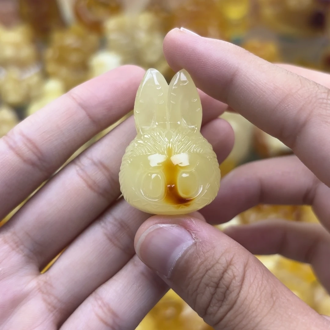 未镶嵌蜜蜡裸石蜜蜡吊坠打孔不退不换