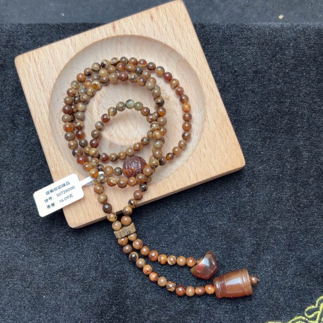 琥珀未镶嵌珠宝奇石5mm根蜜设计款