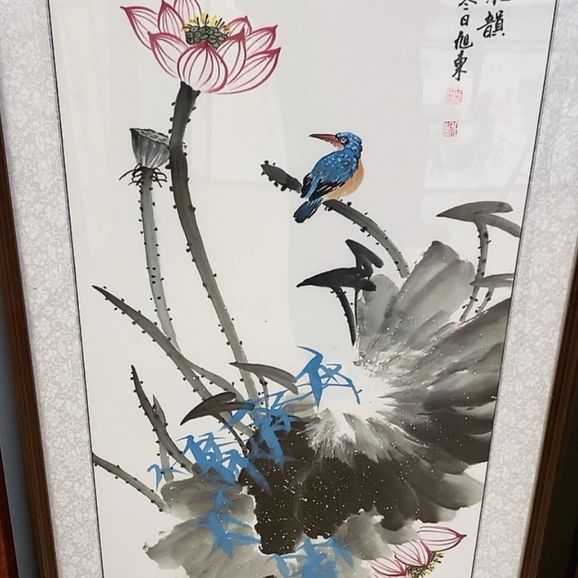 【闪购商品】国画手绘国画带框123.63