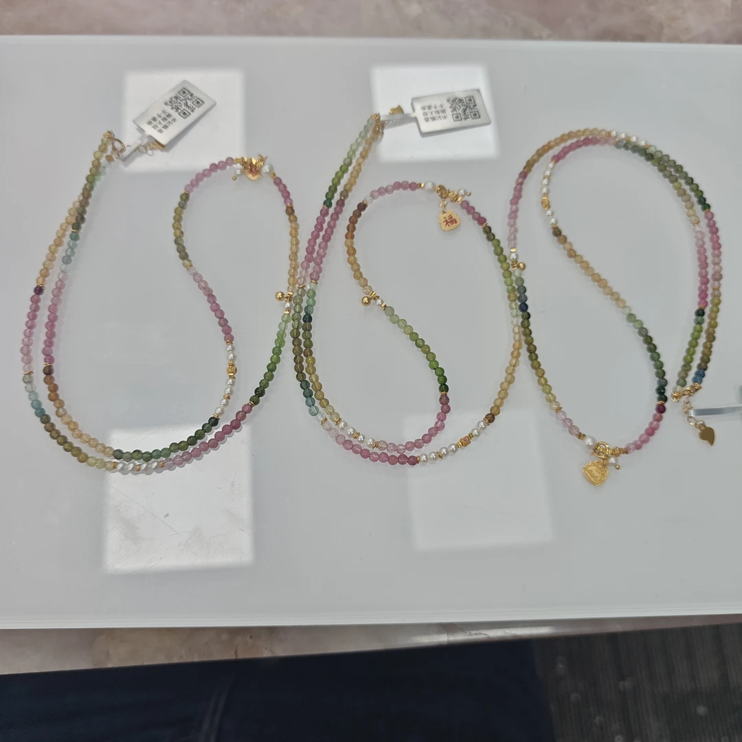 【书记甄选】原创碧玺项链 多样性发一件 约3mm 1864BB