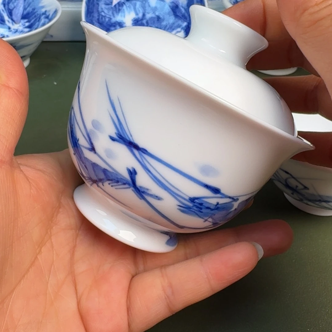 瓷景德镇纯手绘茶具圆圆211