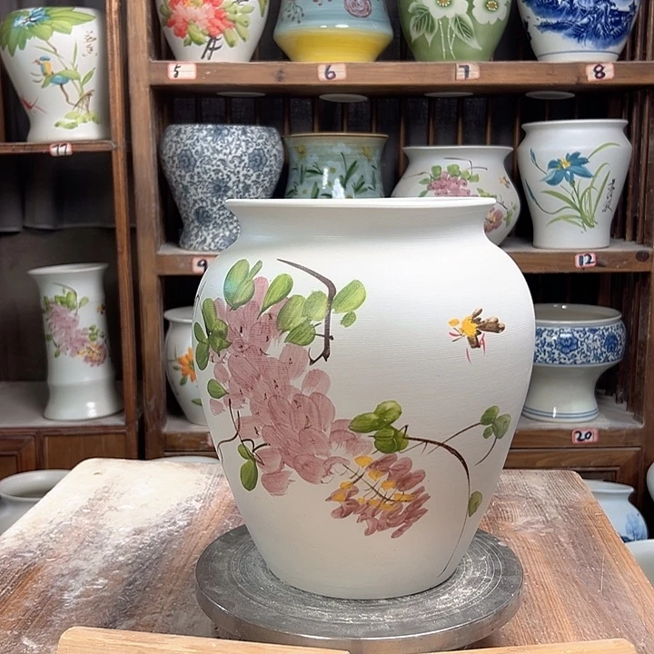 陶瓷高26口18.5紫藤陶瓷新款新款陶瓷