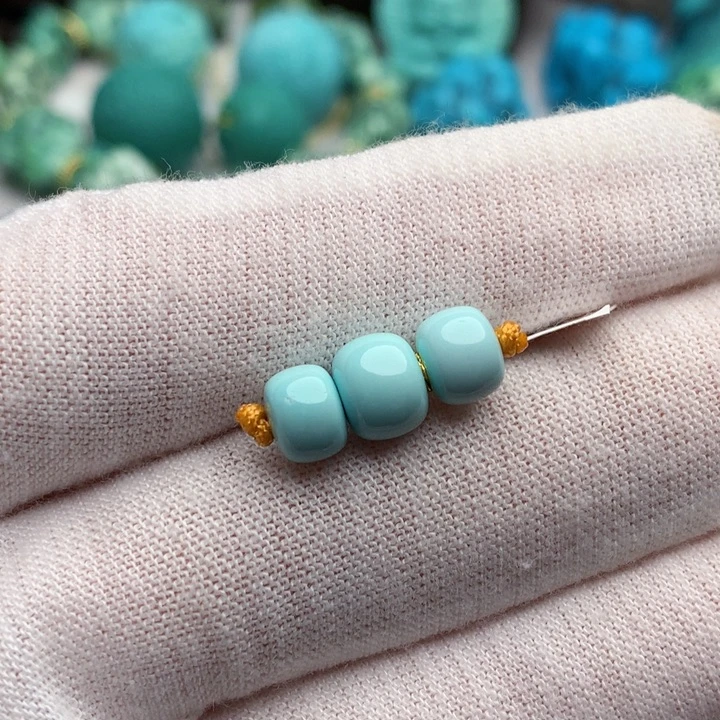 绿松石未镶嵌珠宝奇石7.2mm