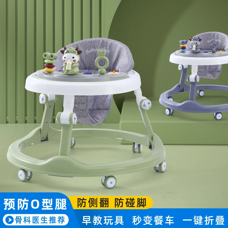 婴儿学步车婴儿多功能防侧翻手推车宝宝可坐可推学行车起步车