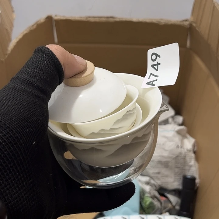 瓷片茶摆件工艺品摆件666