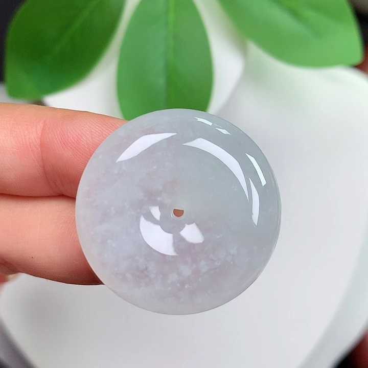 翡翠未镶嵌颈饰平安扣 29.1x7.7mm