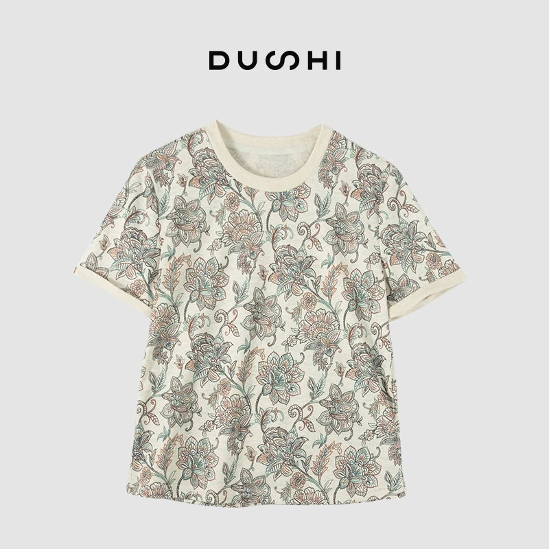 【独释】（绘梦）设计师款莱赛尔印花T恤DS66426