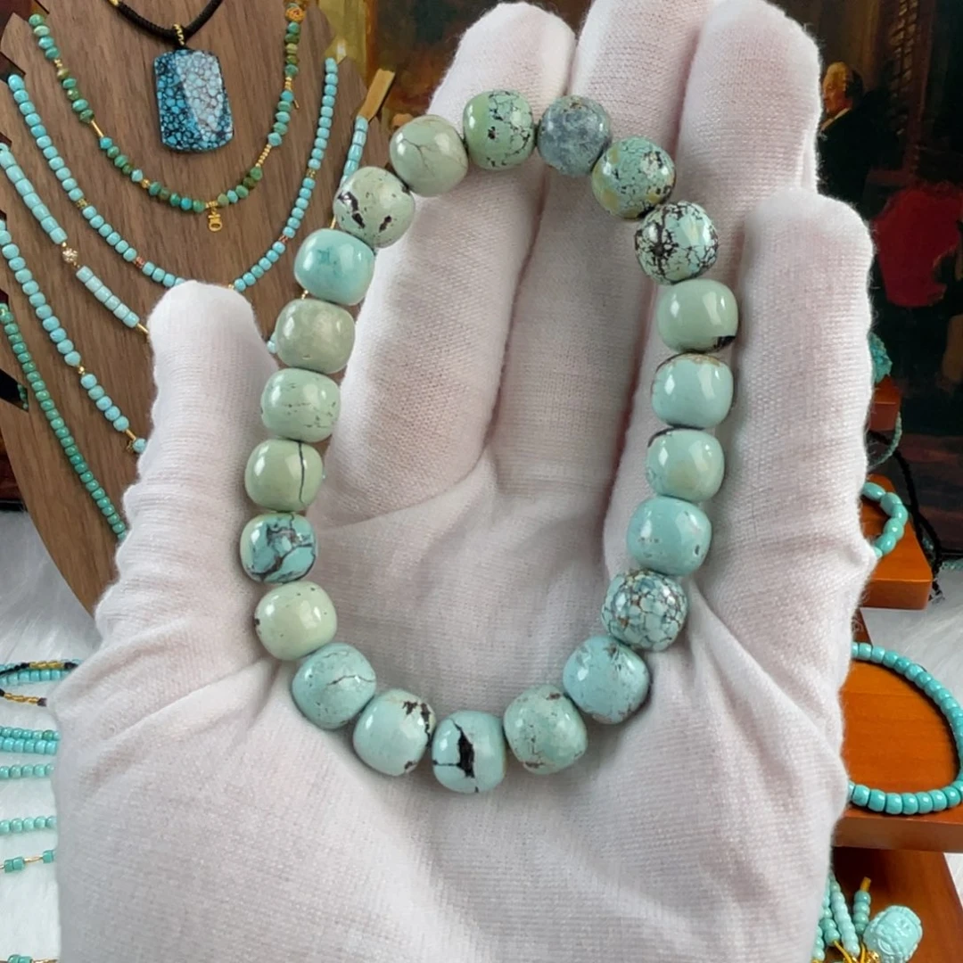 绿松石未镶嵌珠宝半成品高瓷网花老型单圈卡9➕