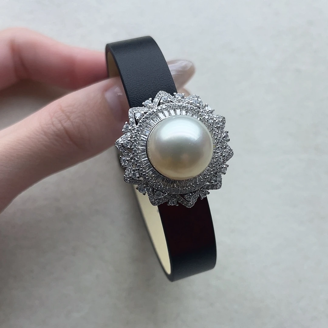 海水珍珠手链62银S925镶嵌