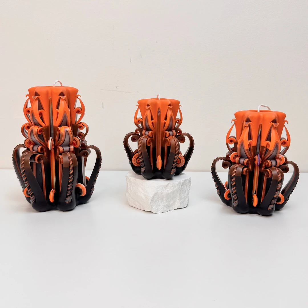 GN 万圣节-南瓜 榖奈雕花蜡烛 雕刻蜡烛  卧室氛围家用香薰