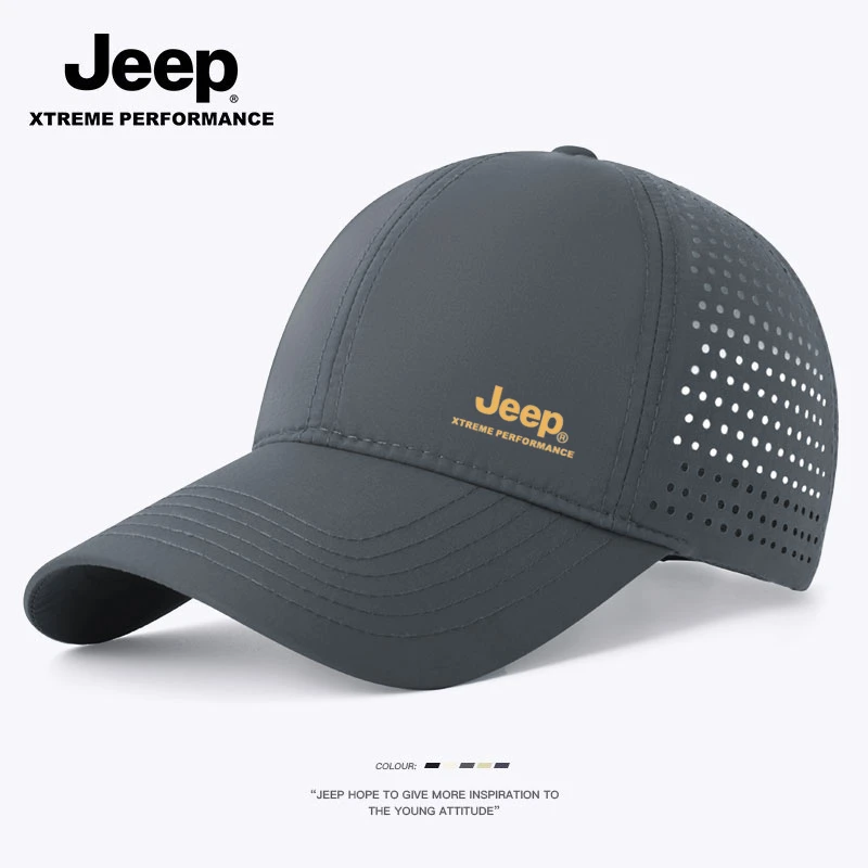 JEEP吉普速干男士网眼棒球帽防晒遮阳休闲透气薄款鸭舌太阳休闲帽