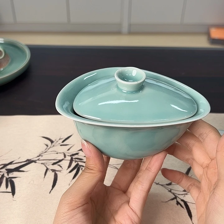 龙泉云间青瓷小米茶器