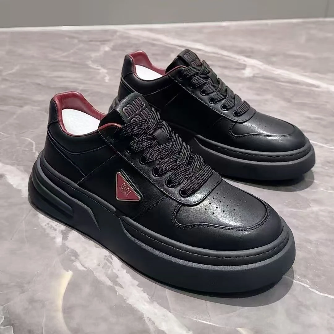 【2号】头层牛皮男士时尚休闲皮鞋四季百搭商务休闲真皮中低邦男鞋