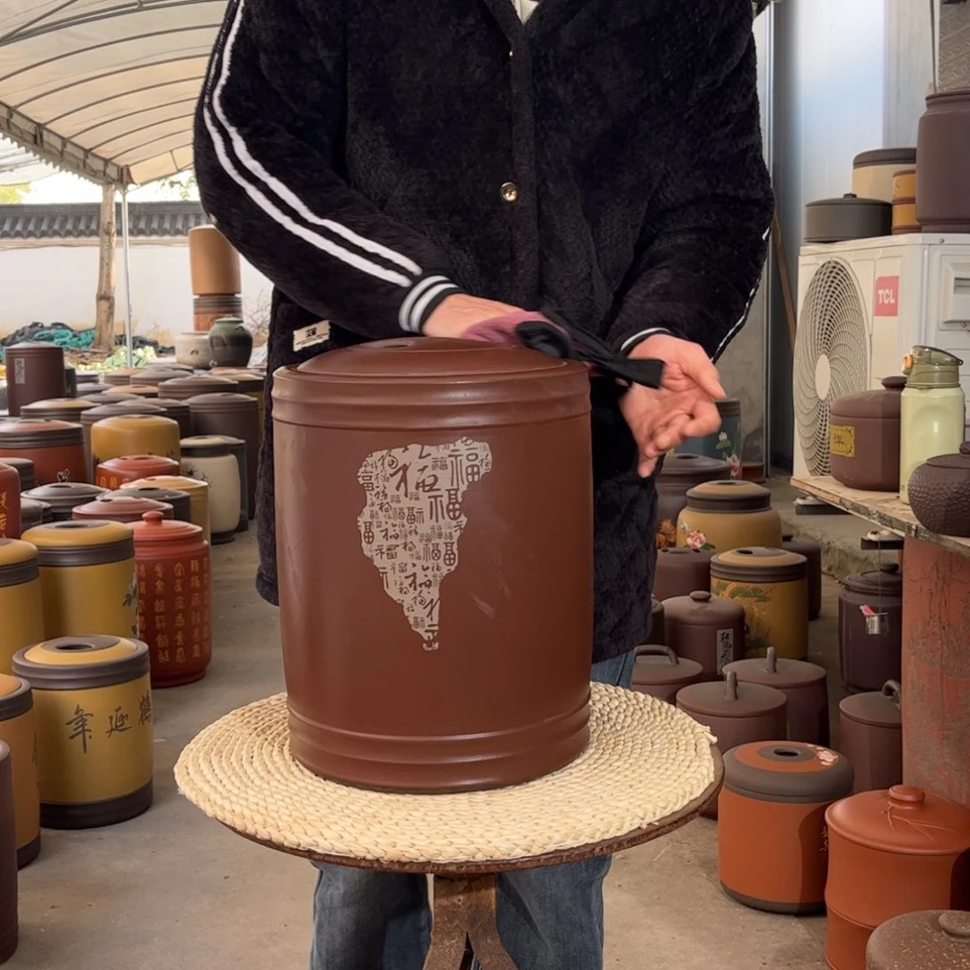 茶叶罐紫砂12 饼茶叶罐