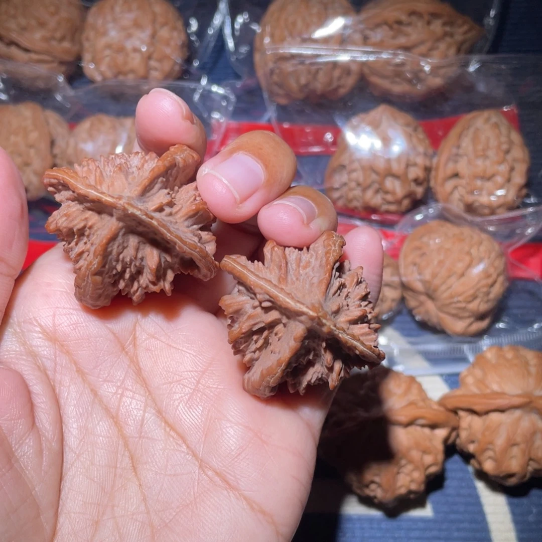 阿***紫吊坠文玩核桃全品四棱39
