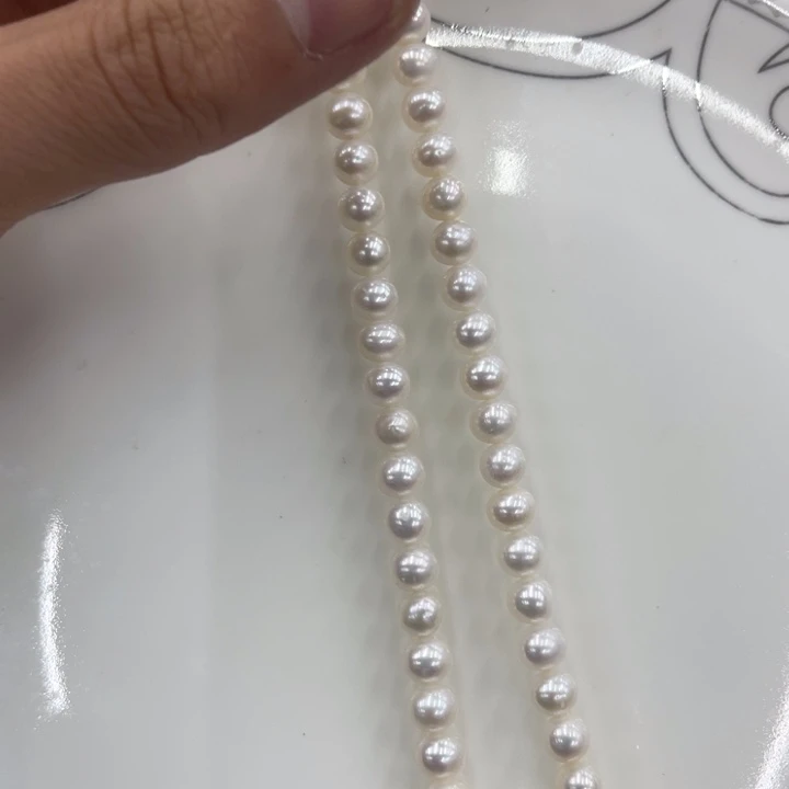 银S925镶嵌淡水珍珠颈饰0160
