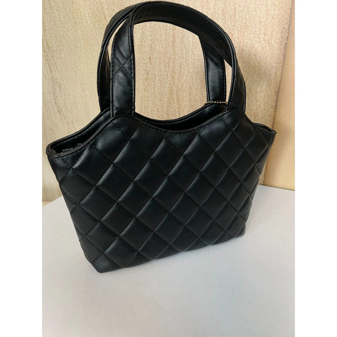 TOLEX2024新款手工时尚百搭女包小袋手提购物黑色