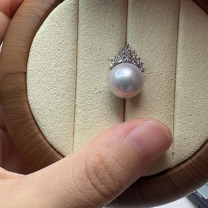 吊坠(赠链)银S925镶嵌淡水珍珠12.2mm