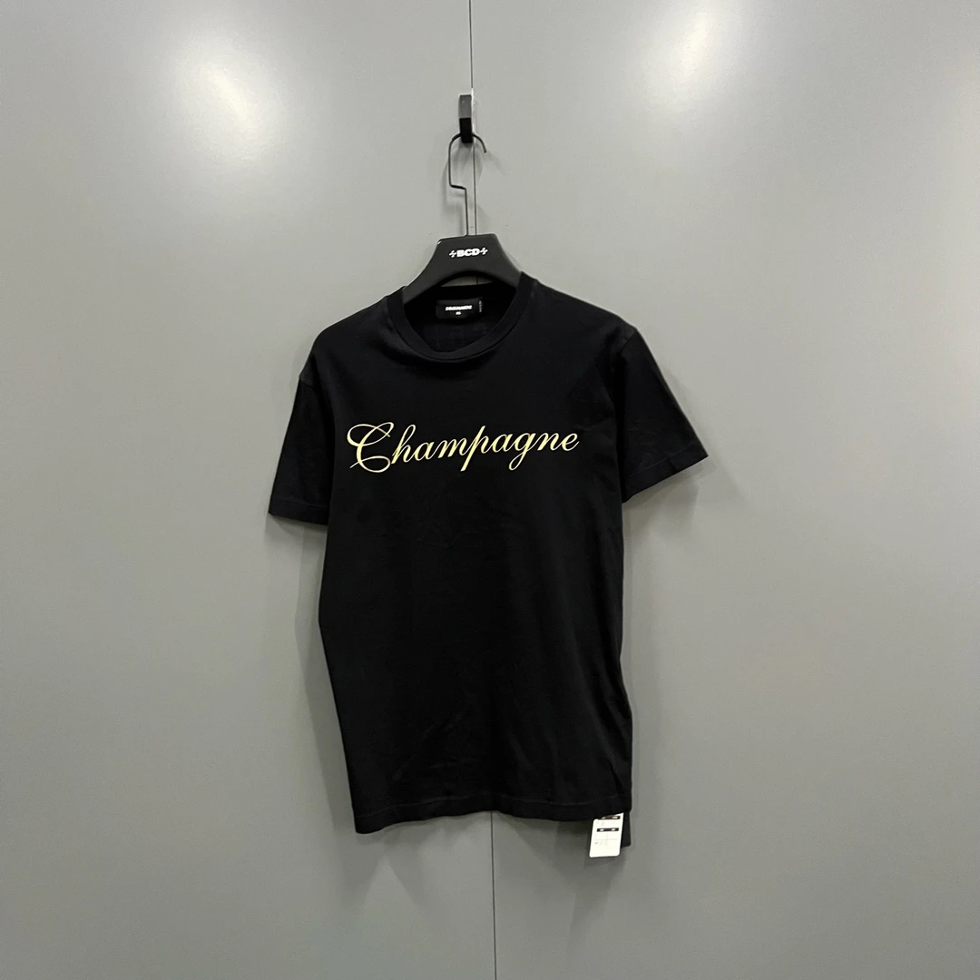 95新 maje （bb1）DSQUARED2 黑色字母印花短袖 XS码/4000/fg206895