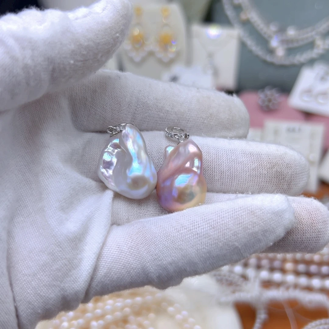 晚***晚银S925镶嵌淡水珍珠珍珠