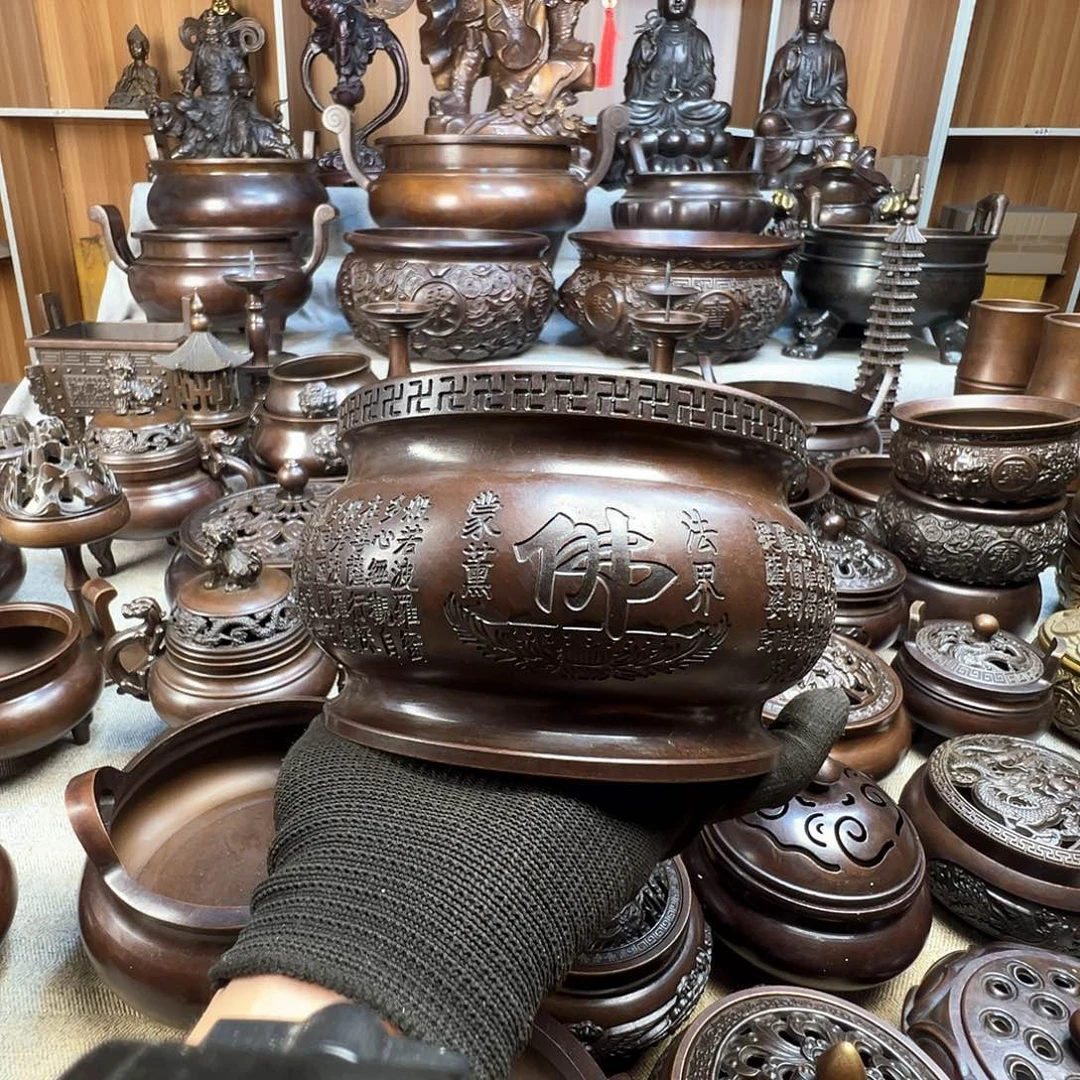 好***兵铜香炉铜摆件铜工艺品