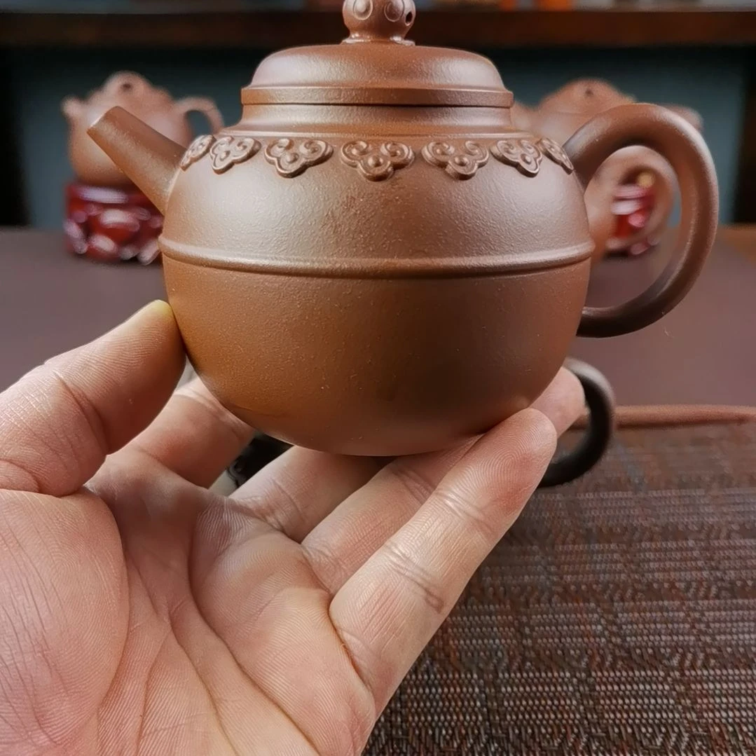 紫砂茶壶底槽清云肩如意宫灯300CC