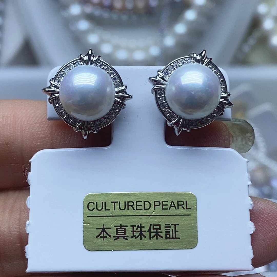 未镶嵌淡水珍珠耳钉