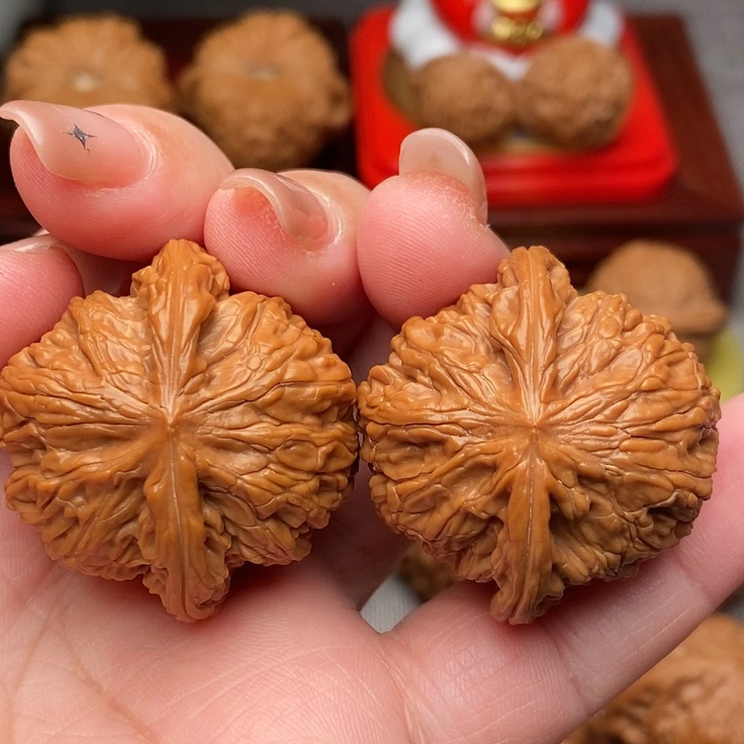 文玩核桃把件37全品山地石子磨