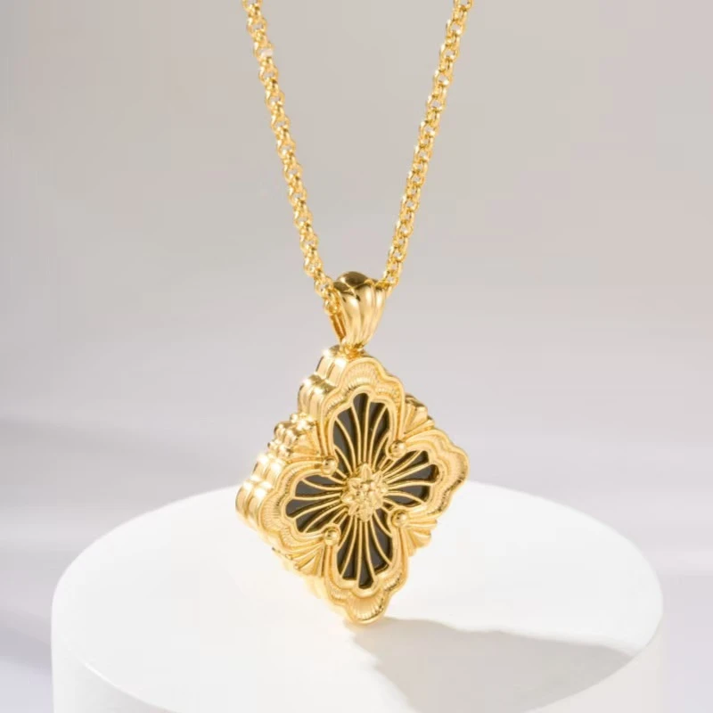 铜合金贝壳项链 布家项链耳钉套装（灰色）214