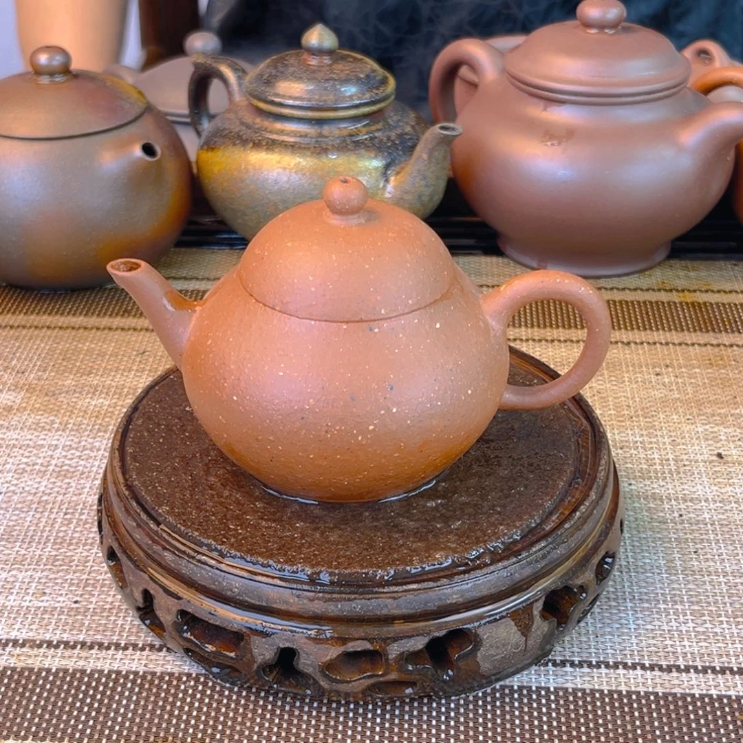 紫砂茶壶黄龙山朱泥170cc