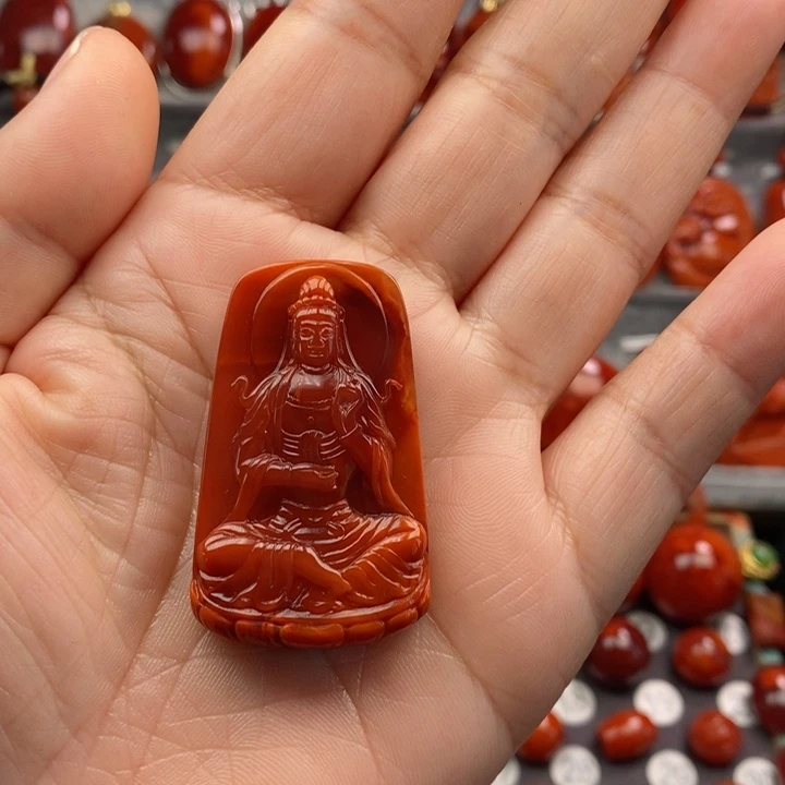 南红玛瑙吊坠(不含链)未镶嵌河****浴