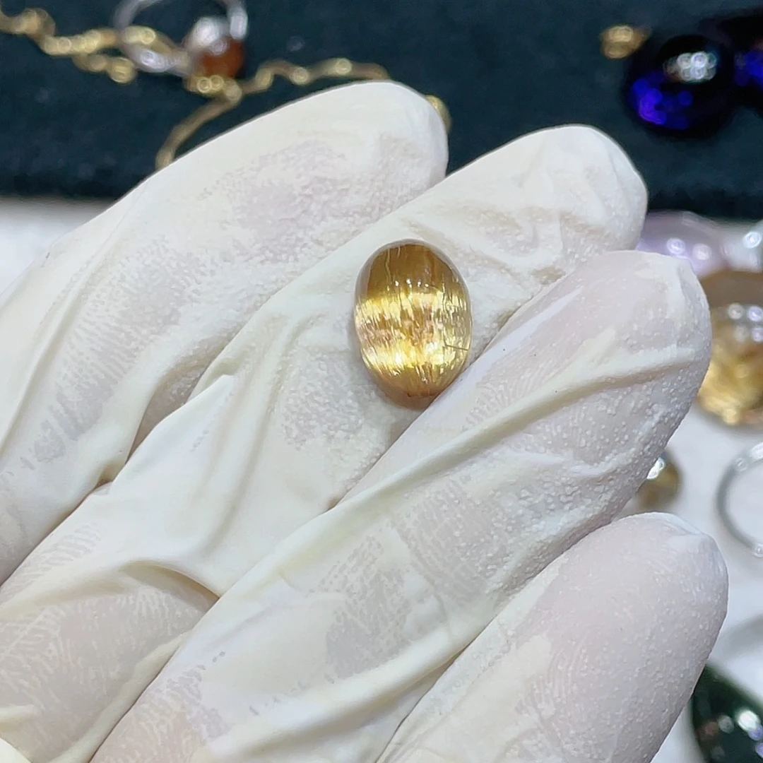 水晶钛晶蛋面未镶嵌不*笑