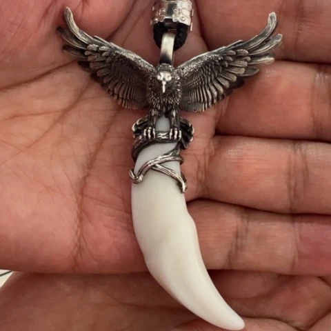 颈饰银S925镶嵌和田玉