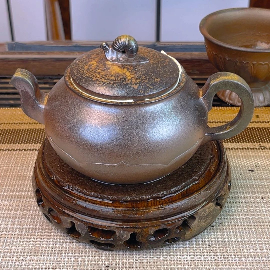 茶壶紫砂宜兴紫砂底槽清柴烧380cc