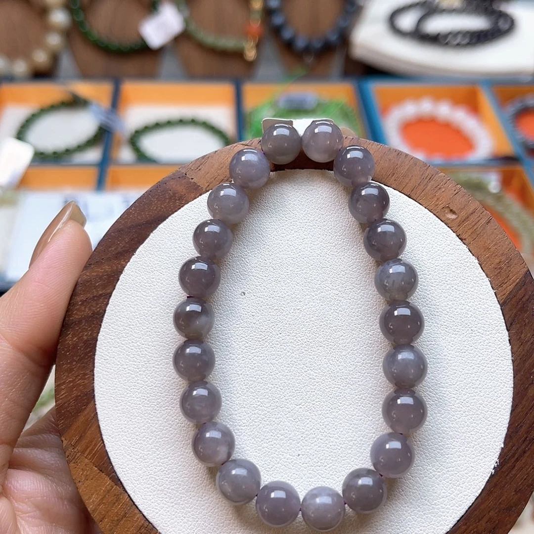 和田玉未镶嵌手串H13卡8