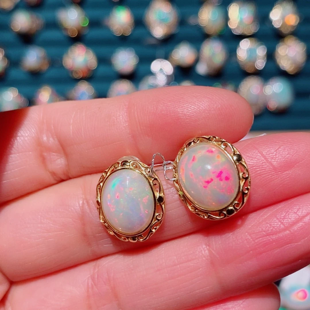 欧泊欧泊耳饰银S925镶嵌