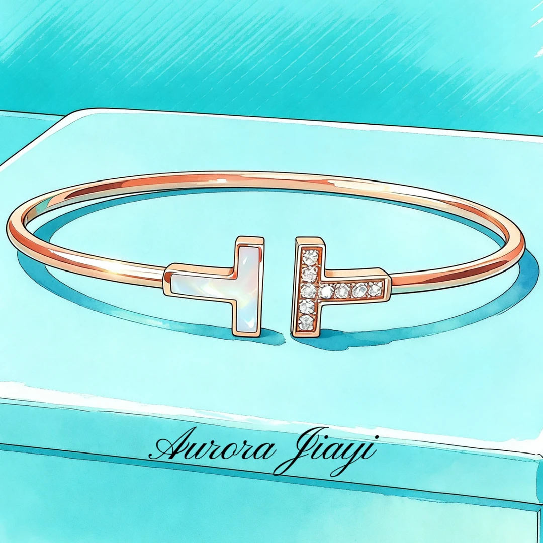 合金手镯 双T轻奢高级小众百搭