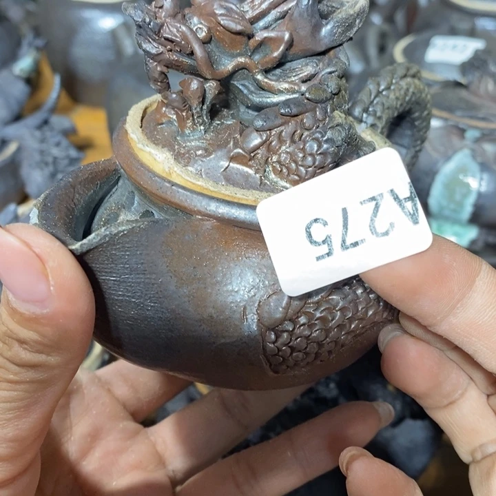 柴烧裸烧纯手工制作瑕