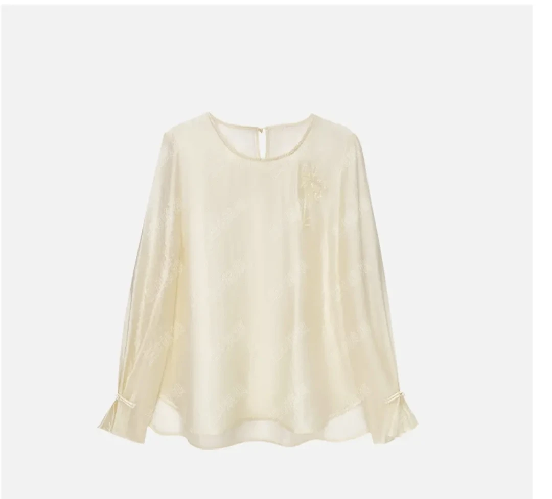 X新中式国风时尚透气气质刺绣女上衣G513