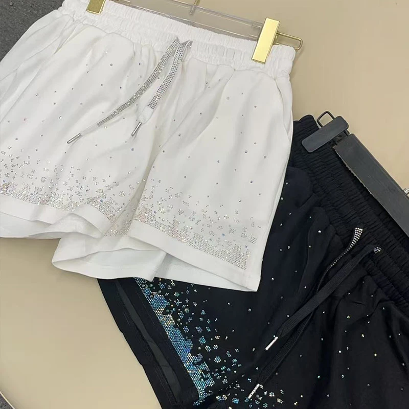 【四季短裤】重工烫钻工艺短裤百搭松紧裤子
