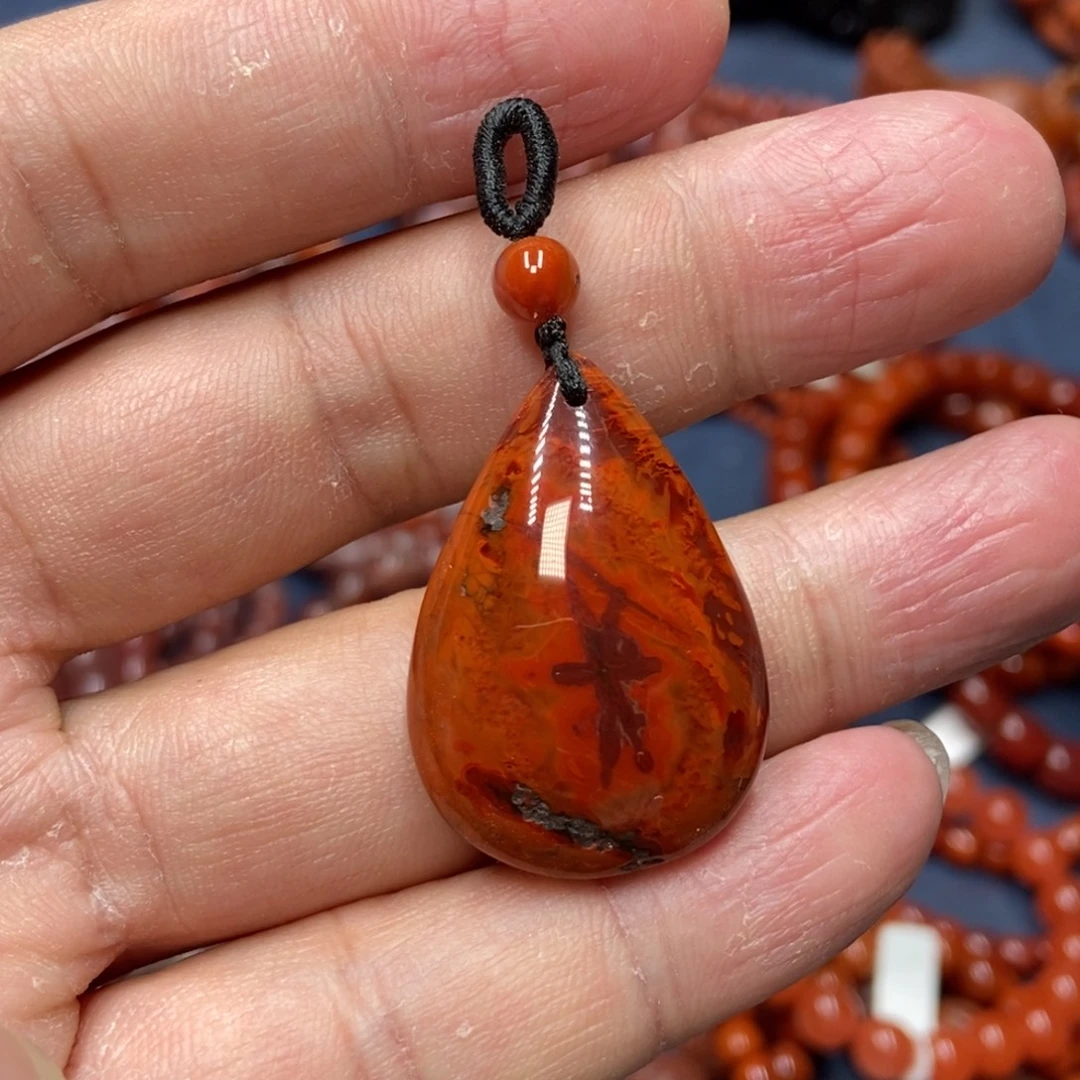 南红玛瑙未镶嵌吊坠(不含链)